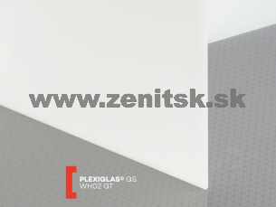 Opálové plexisklo Plexiglas GS 8mm WH02 (priep. 44%)   (šírka: 2030 mm, dĺžka: 3050 mm) 