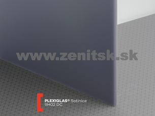 Pieskované plexisklo Plexiglas Satinice 6mm šedá 9H02 DC (graphit)