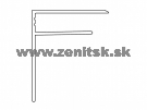 Predĺžený F profil na hr. 6mm z hliníku prírodný <br/><span...