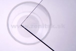 Exolon mono 2UV - plný polykarbonát s obojstranným UV filtrom (predtým Makrolon)   (hrúbka: 2 mm, farba: číra, šírka: 2050 mm, dĺžka: 1010 mm)  