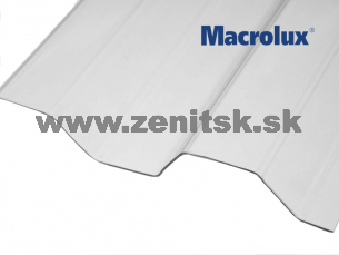 Trapézová polykarbonátová doska 76/18 číra hladká Macrolux 0,8mm